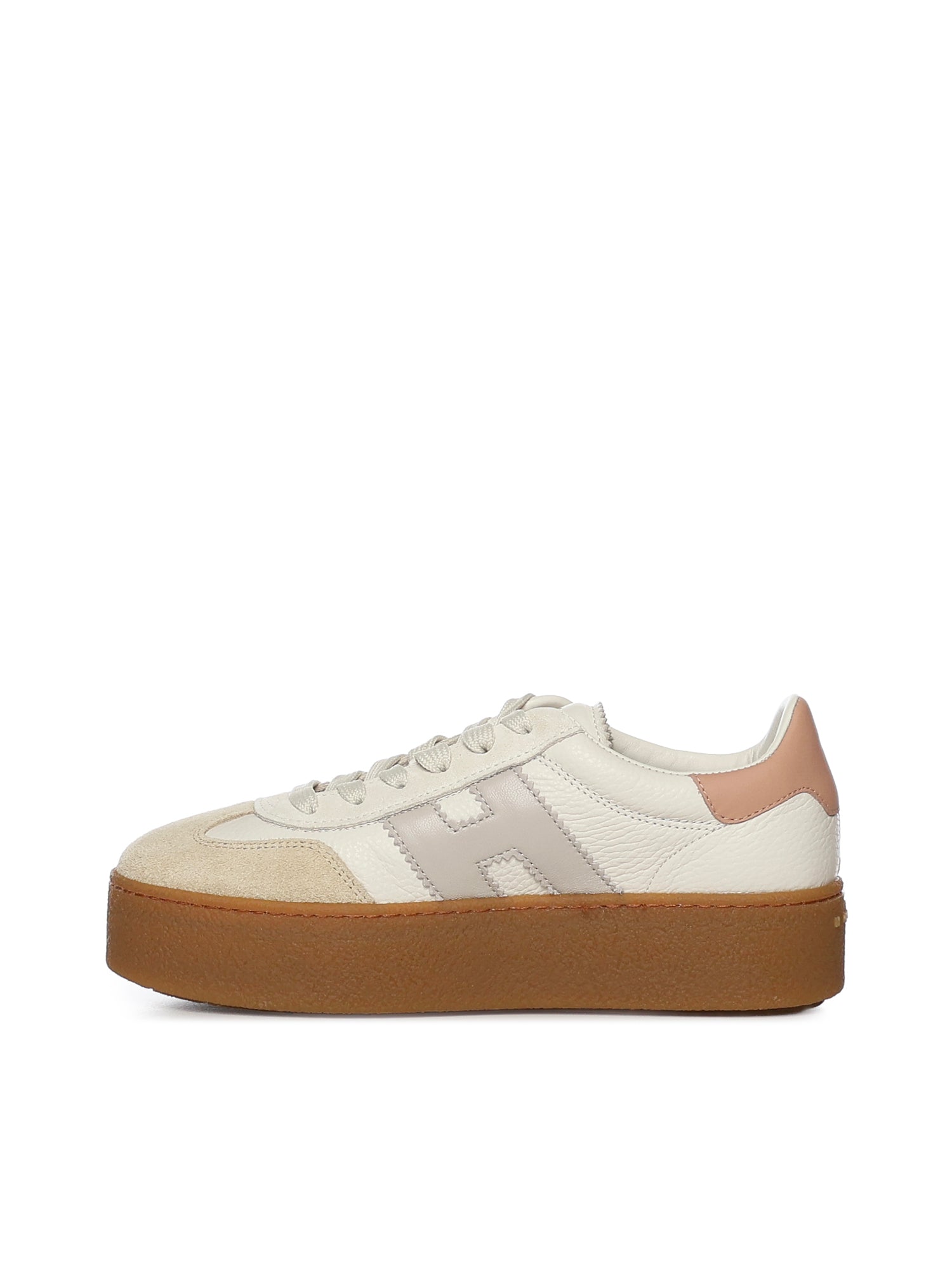 Hogan Sneakers Grey/pink/ivory Leather/suede