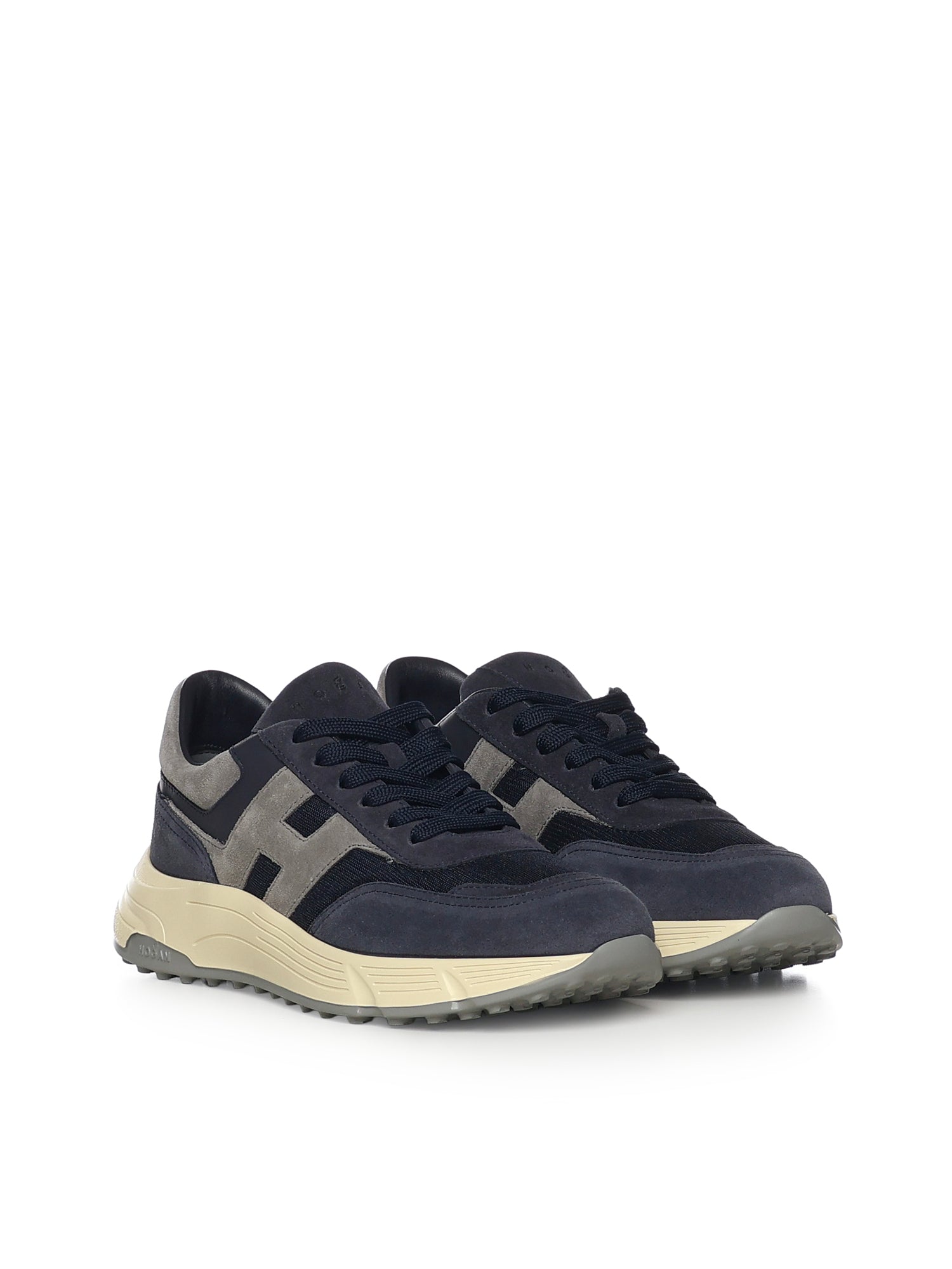 Hogan Sneakers Blue Leather/suede