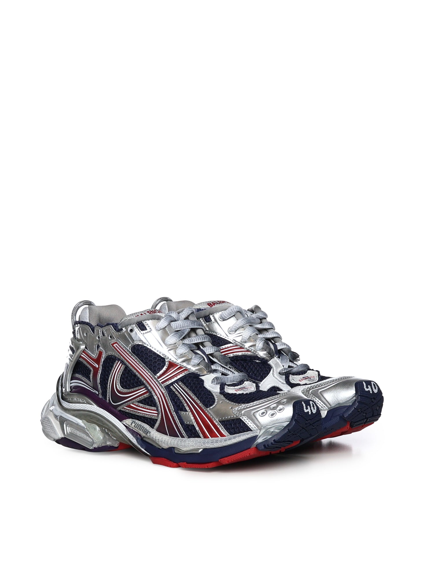 Balenciaga Sneakers Navy / Red Grey Polyurethane/polyester