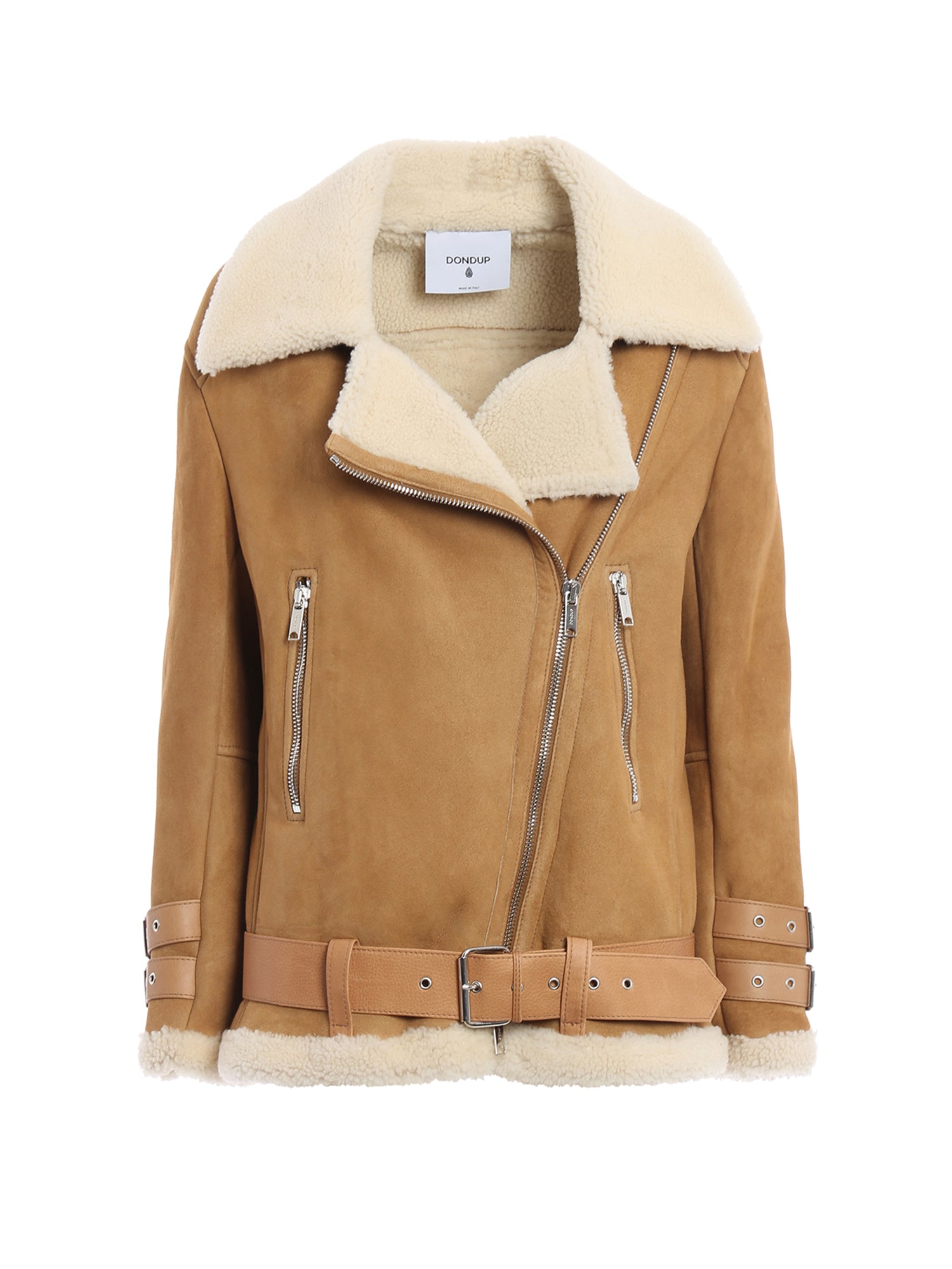 Dondup Coats Brown Lambskin