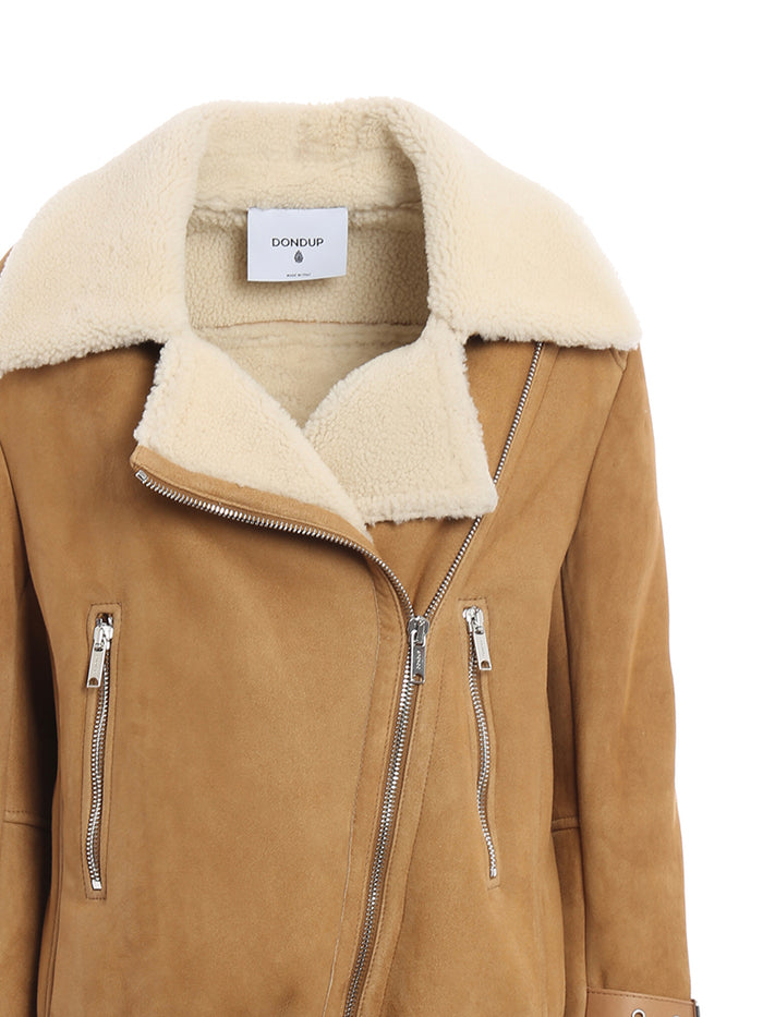 Dondup Coats Brown Lambskin