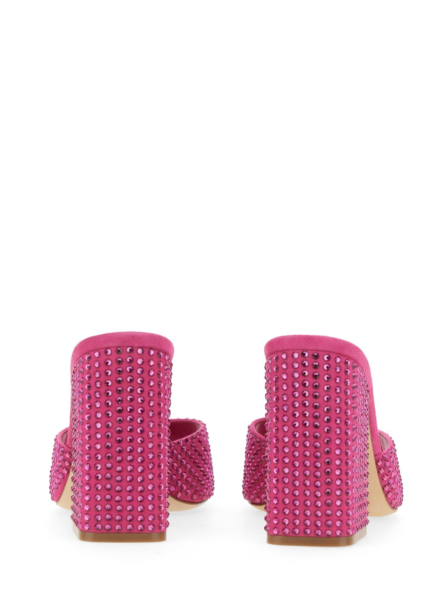 Holly Anja Mules Fuchsia Leather