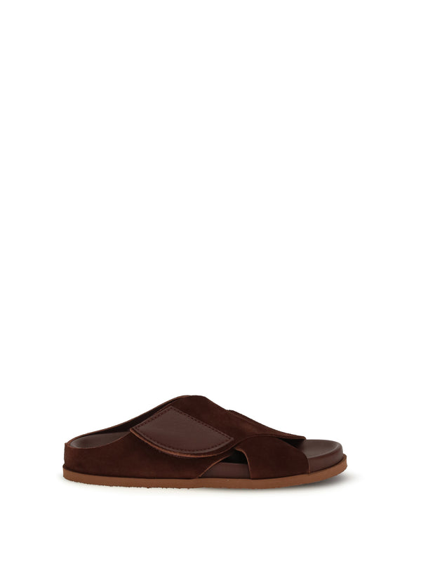 Pedro GarcíA Upper: 100% double velvet; Sole: 100% calf leather sandals in brown