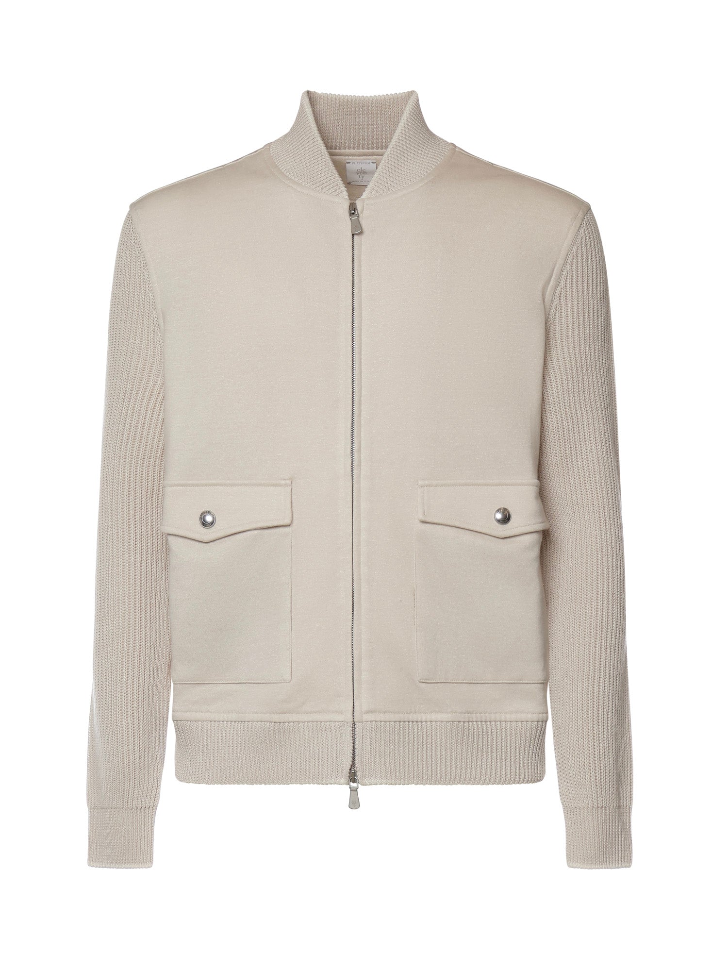 Eleventy Coats Sand/white Cotton