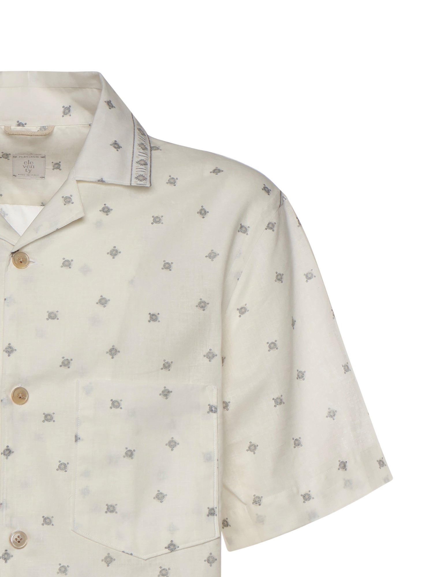 Eleventy Shirts White Linen