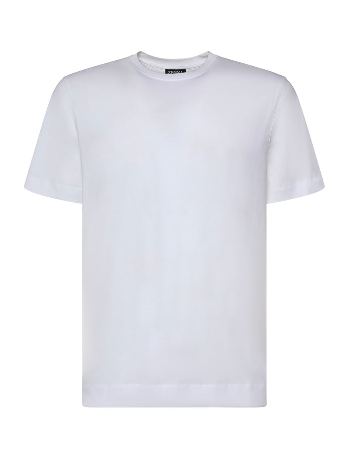 ZEGNA T-shirts and Polos Optical White Cotton