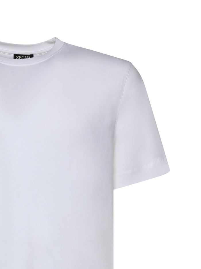 ZEGNA T-shirts and Polos Optical White Cotton