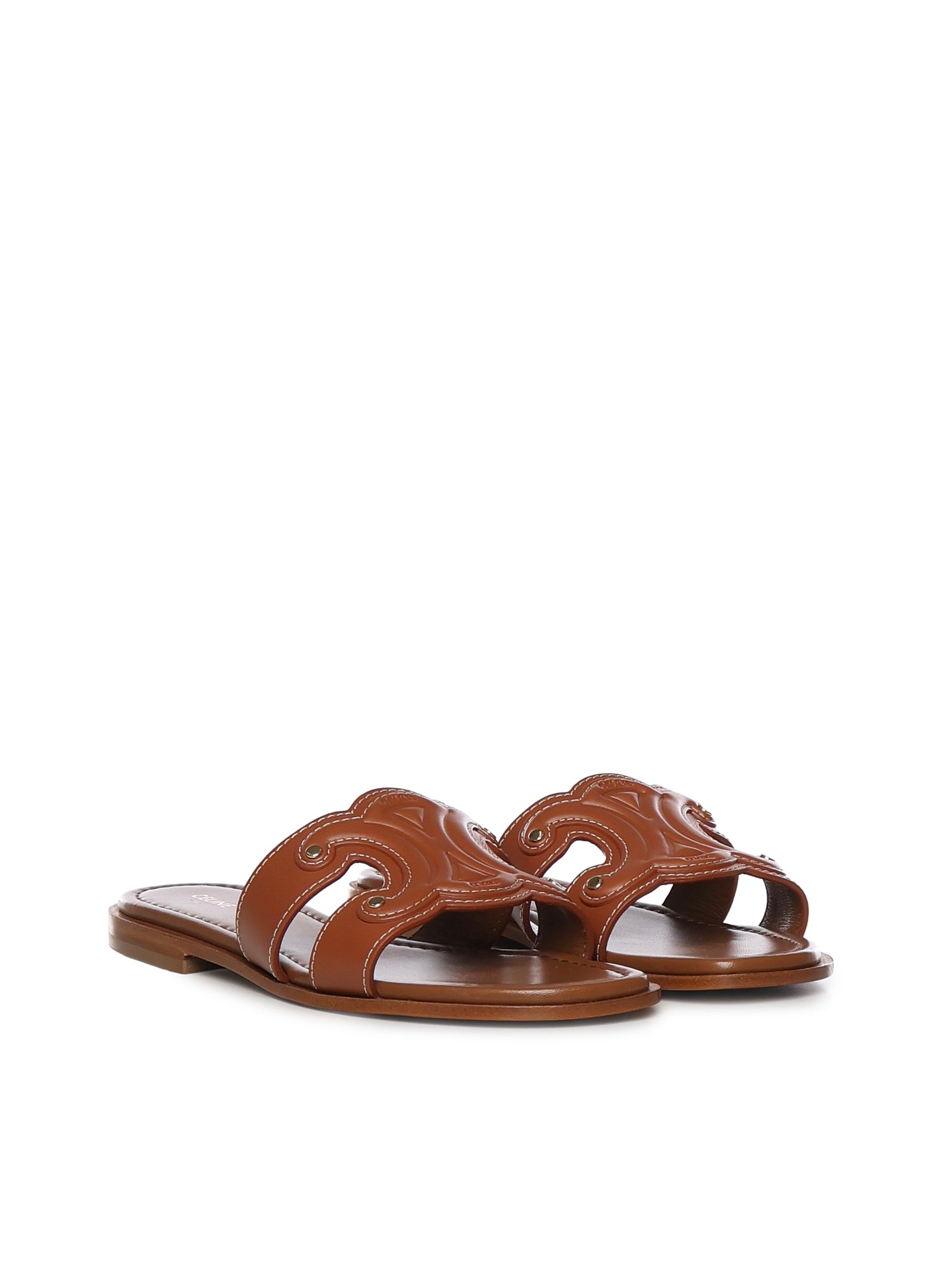 Céline Sandals Brown Calf