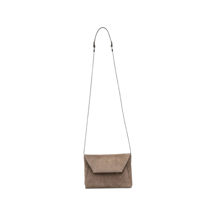 Leather Clutch Bag Brown