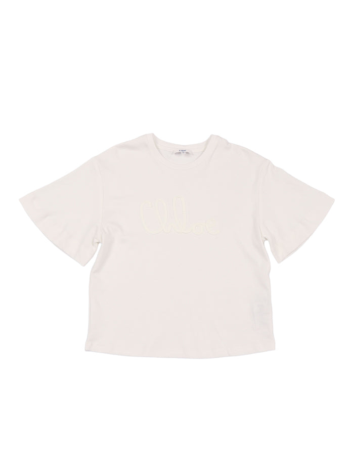 T-Shirt White Cotton Short Sleeves