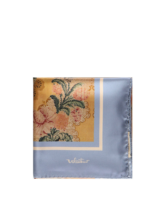 Valentino Garavani Scarfs Multicolor/butter-light Blue Silk