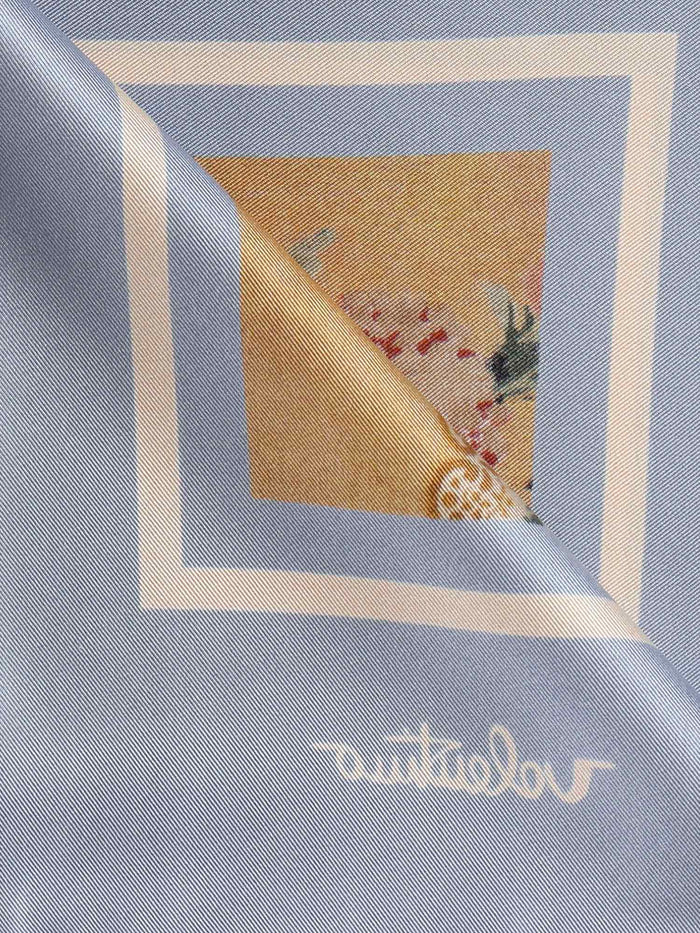 Valentino Garavani Scarfs Multicolor/butter-light Blue Silk