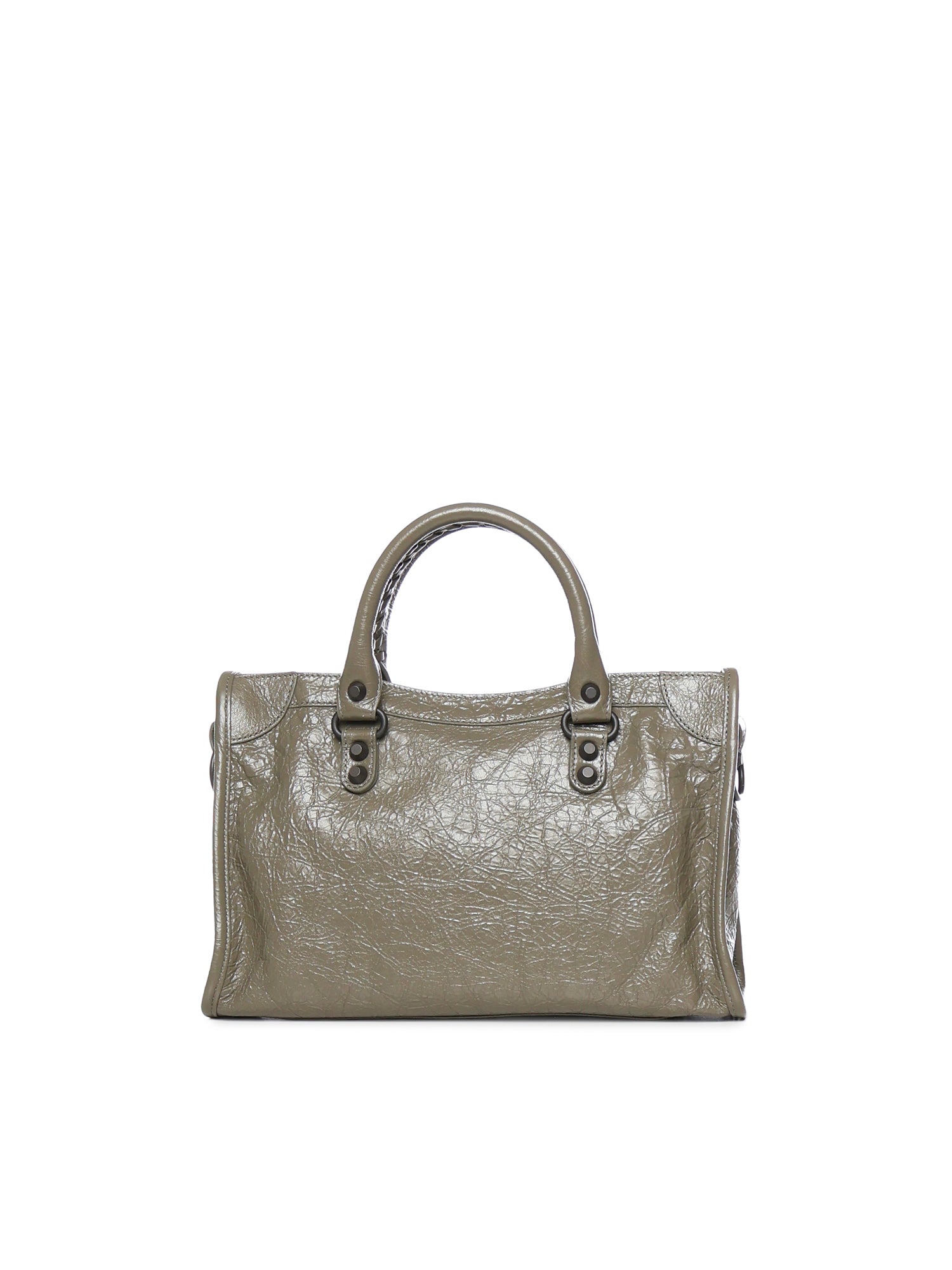 Balenciaga Bags Army Green Lambskin