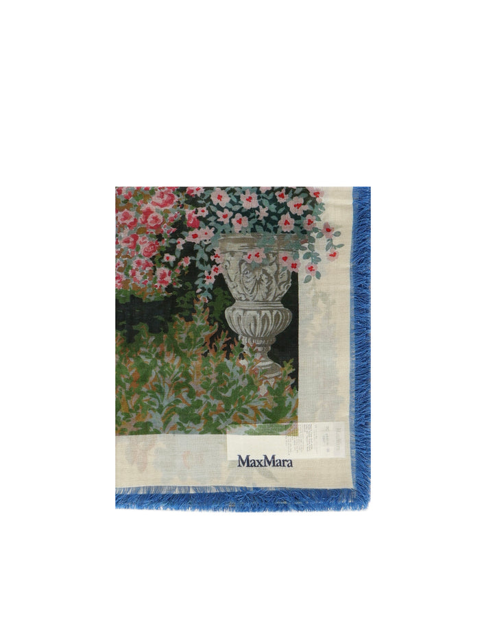 Max Mara Scarfs White Ivory Virgin Wool
