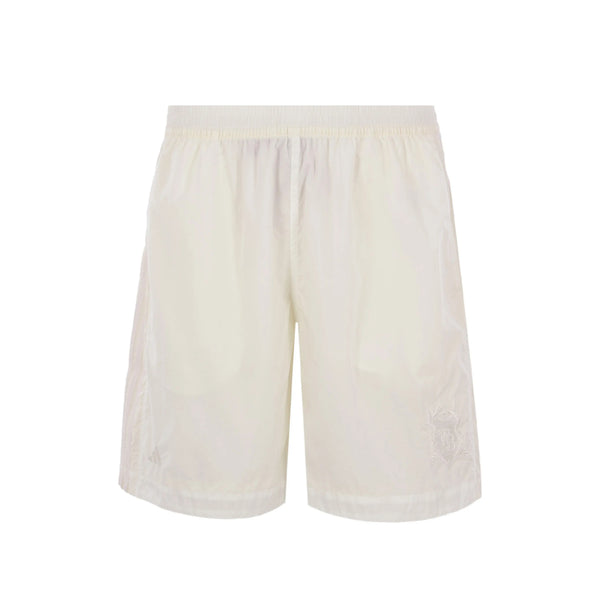 Track Shorts White Recycled Polyamide & Running