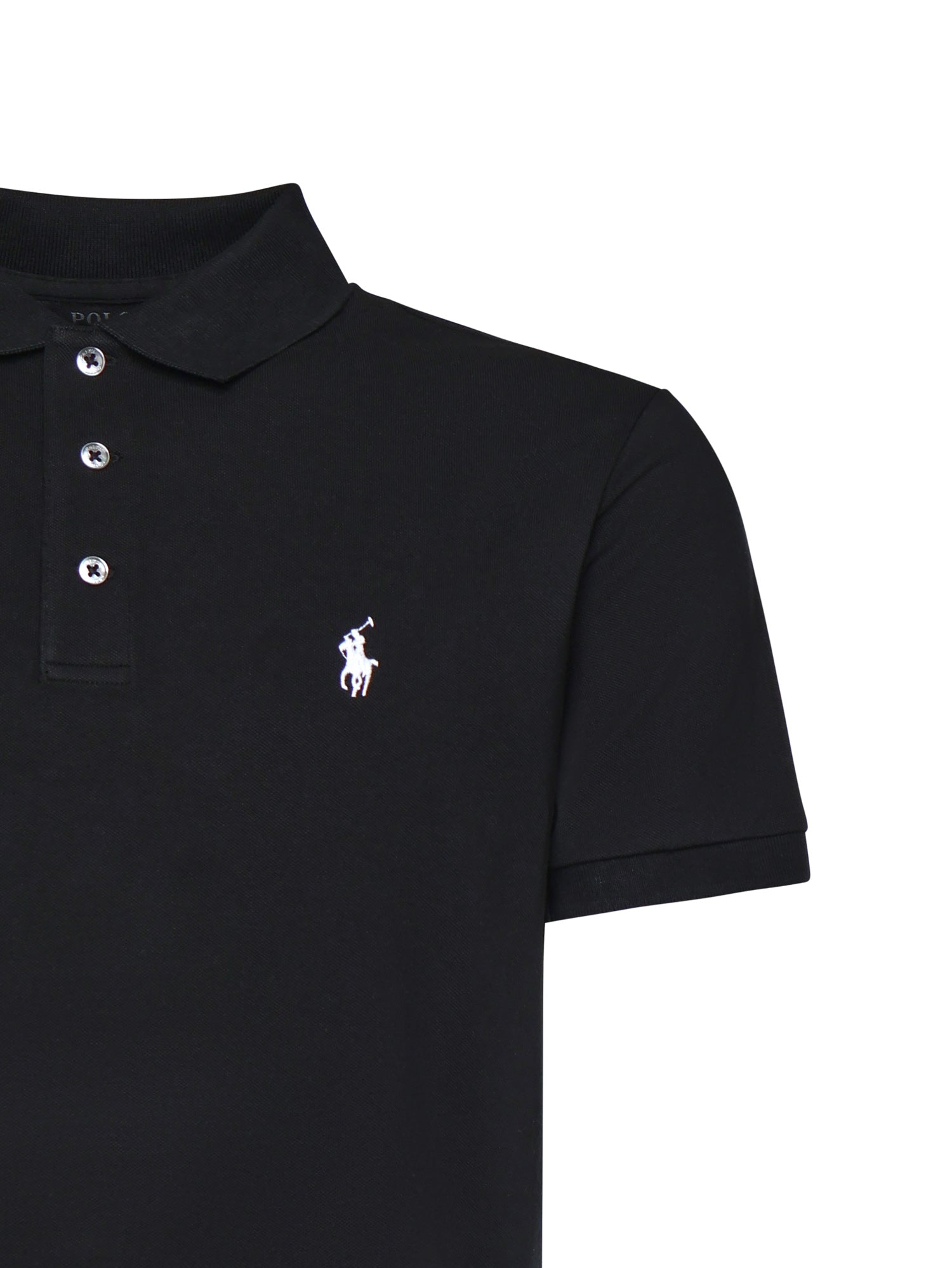 Polo Ralph Lauren T-shirts and Polos Black Cotton Elastane