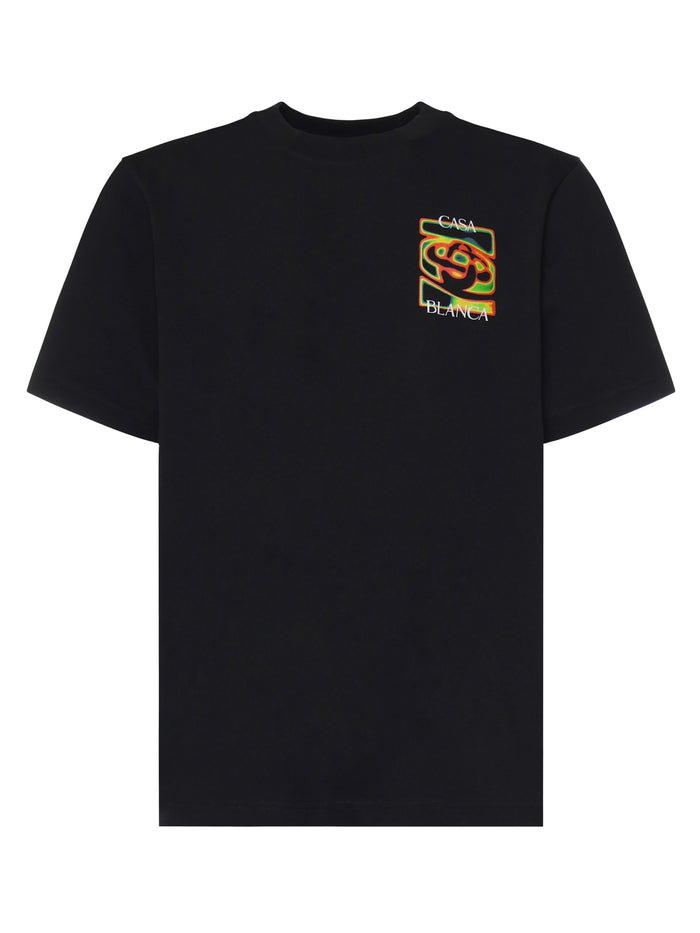 Casablanca T-shirts and Polos Black Organic Cotton