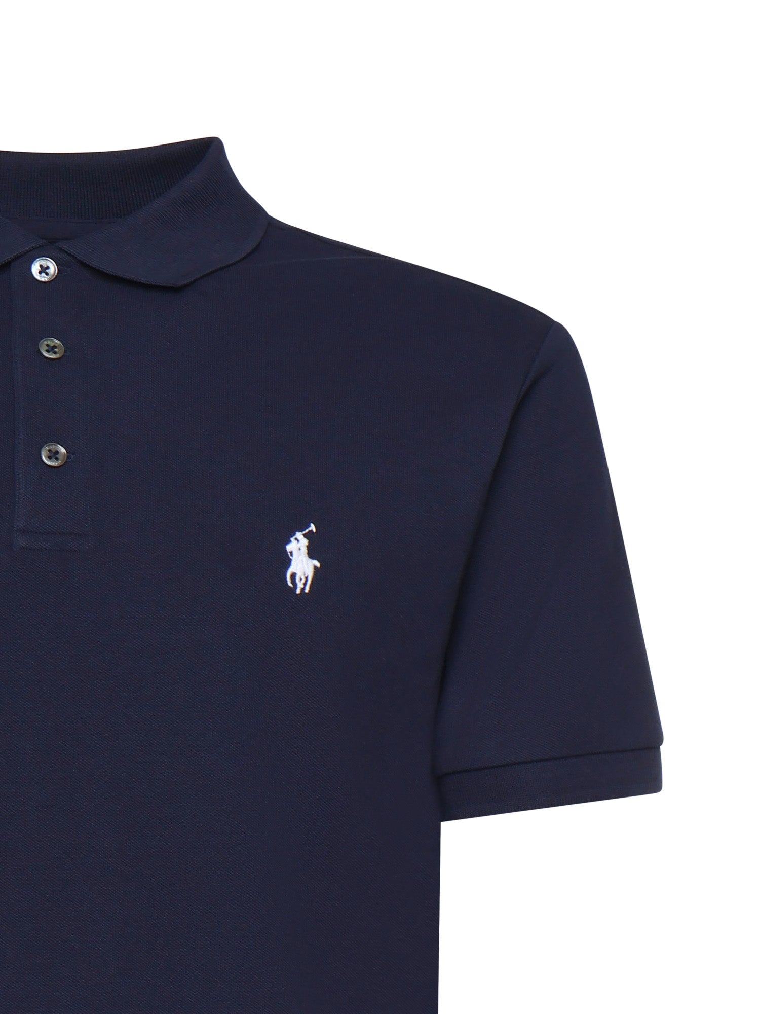 Polo Ralph Lauren T-Shirts And Polos Blue Cotton Elastane
