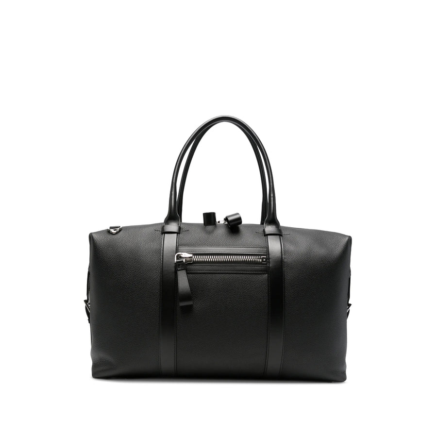 Leather Holdall Bag Black Calf Luggage & Holdalls
