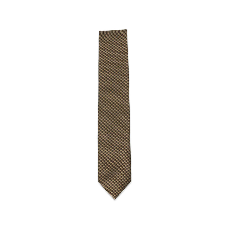 Tie Houndstooth Silk Brown-Black Brown/black Ties & Bow