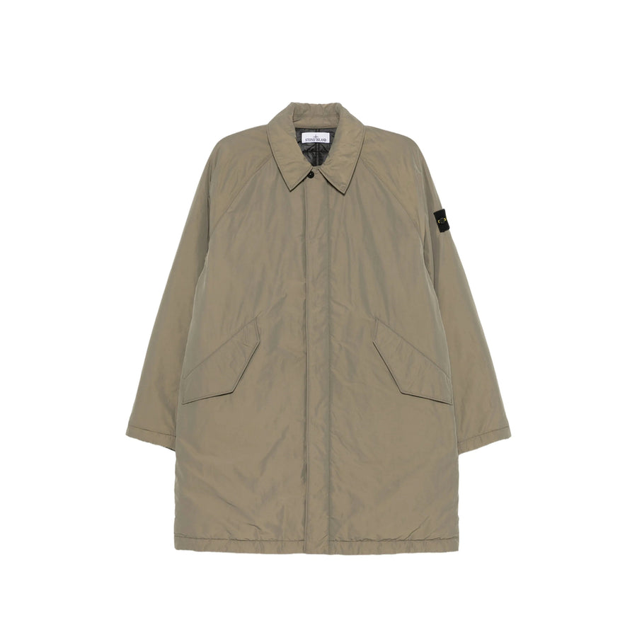Zip-Up Hooded Knit Jacket Grey Wool