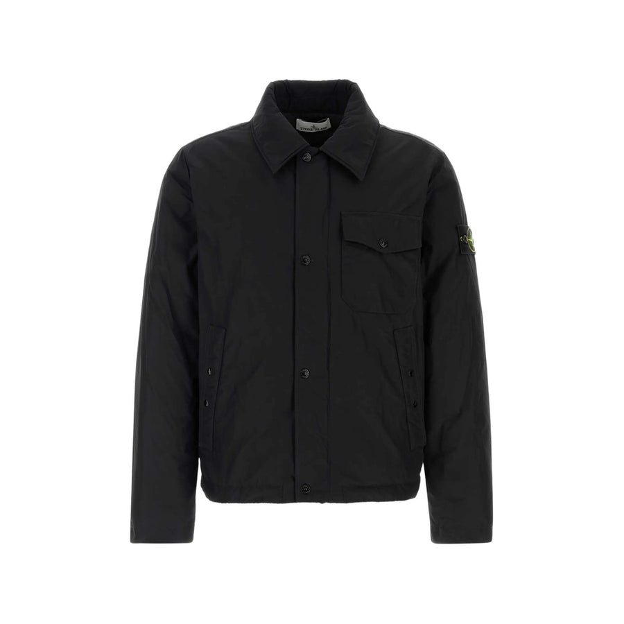 Shirt Jacket Micro Reps Black Polyester