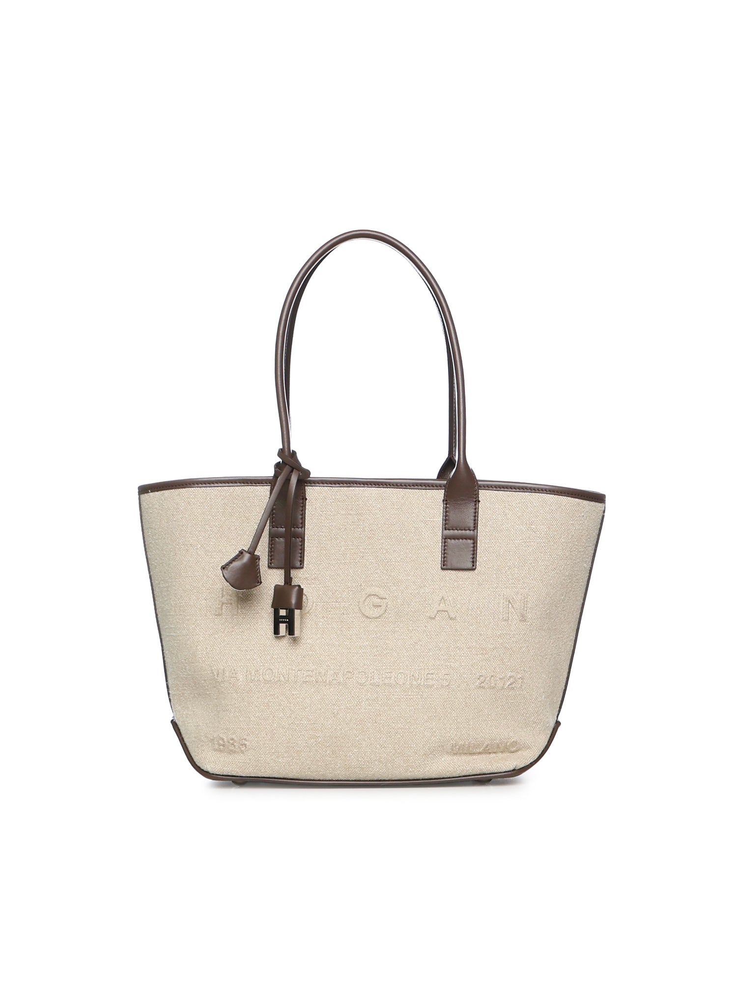 Hogan Bags Brown/ivory Linen