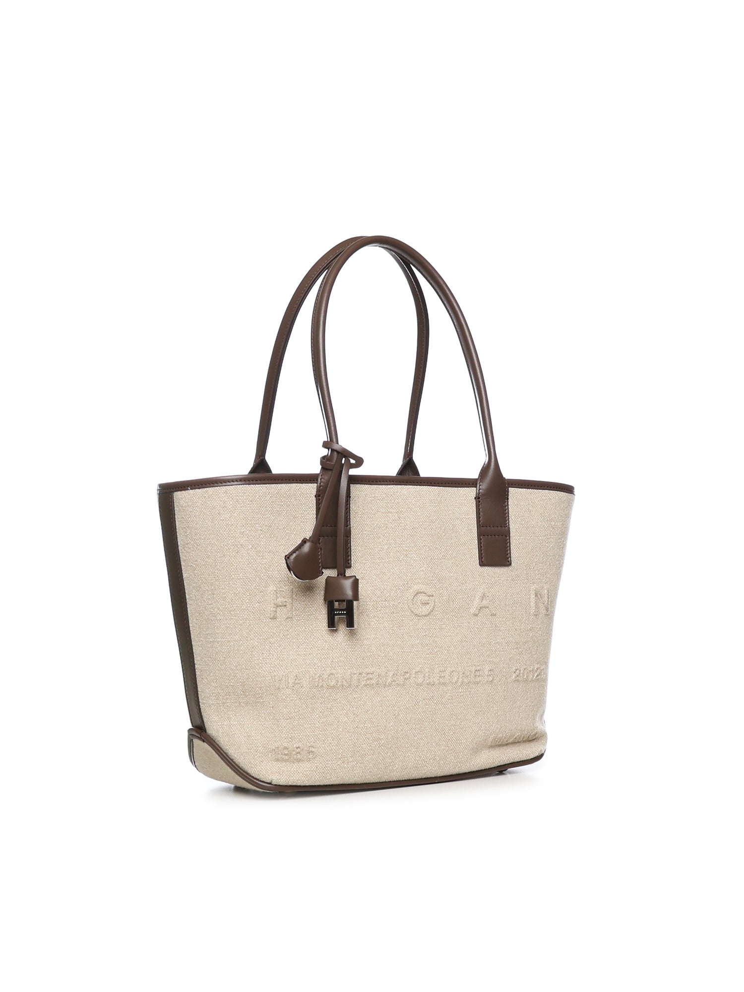 Hogan Bags Brown/ivory Linen