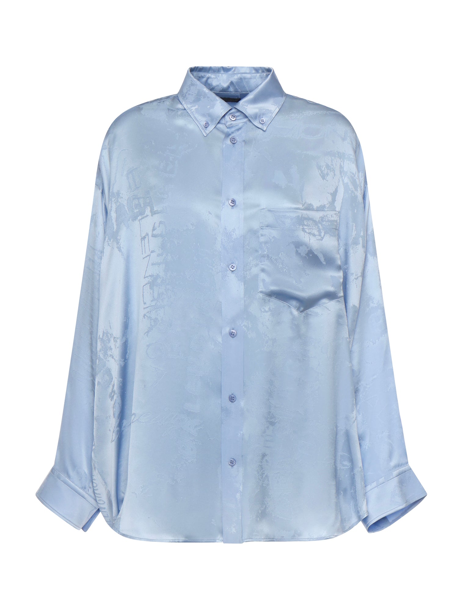 Balenciaga Shirts Blue Silk
