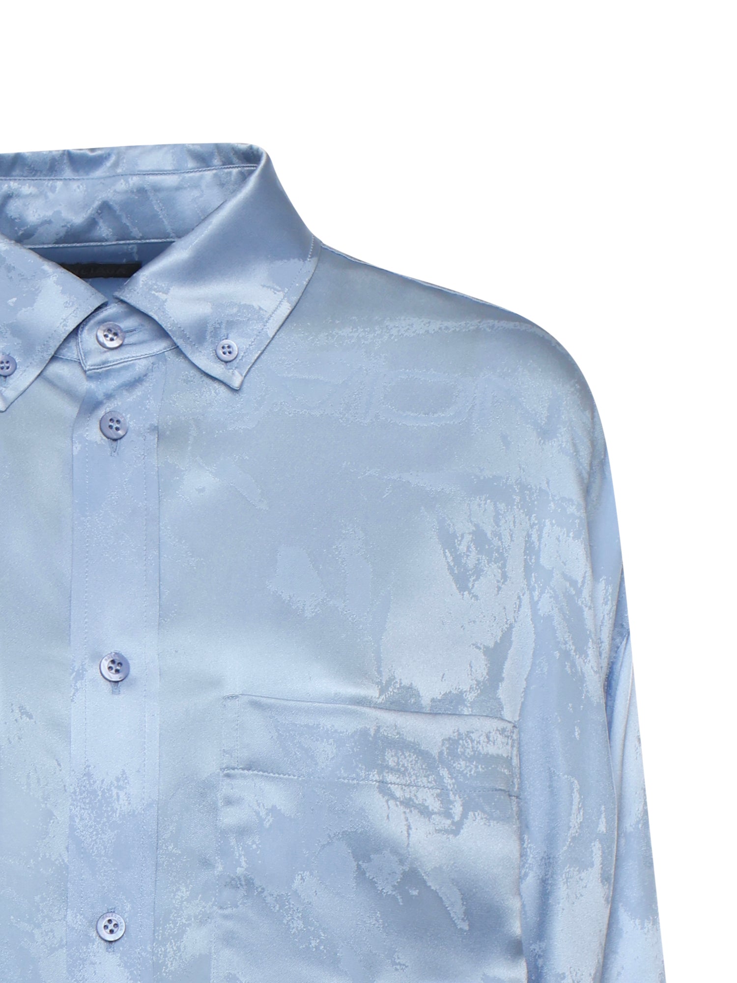 Balenciaga Shirts Blue Silk