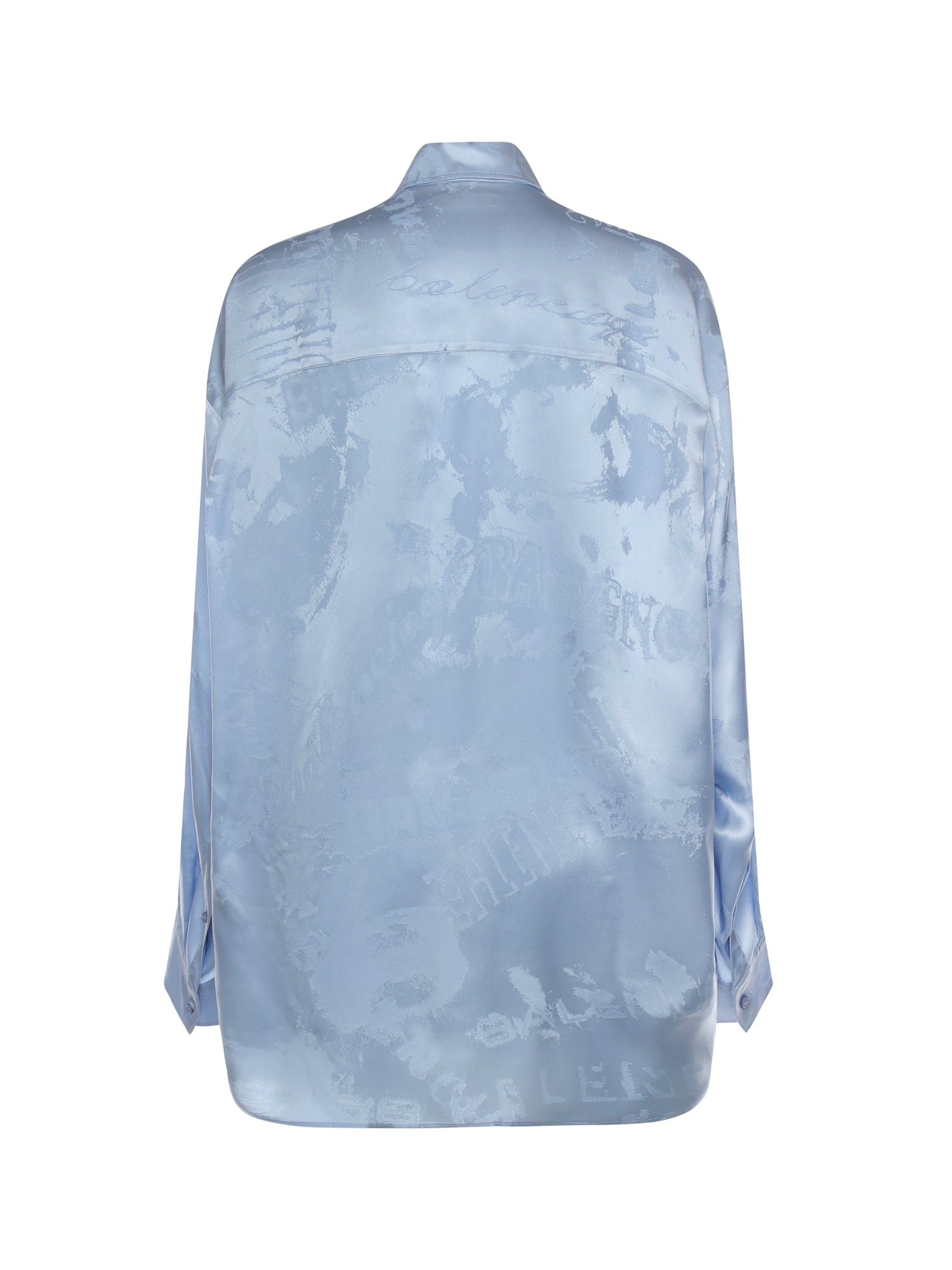 Balenciaga Shirts Blue Silk