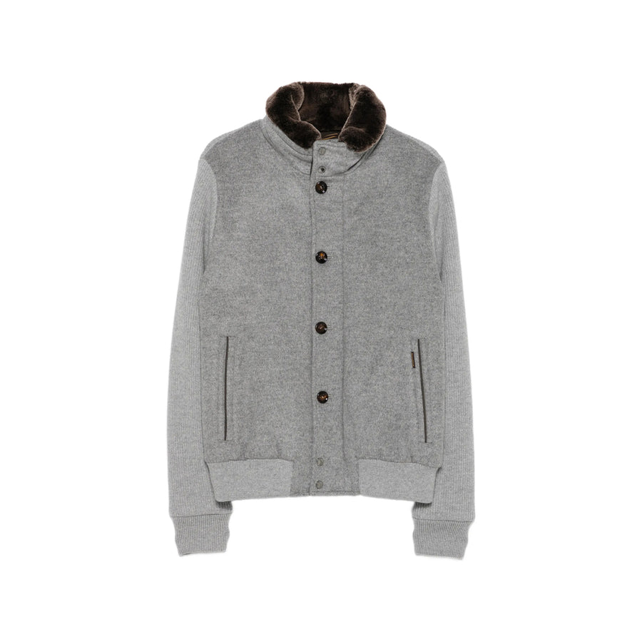 Bomber Jacket Levion Grey Felted
