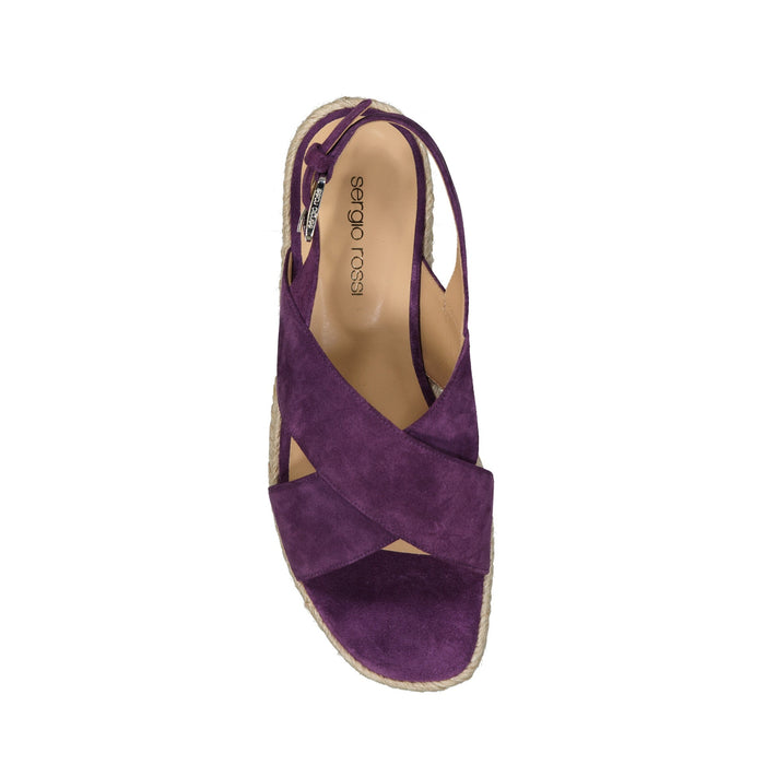 Sergio Rossi Leather Espadrilles Purple Calf