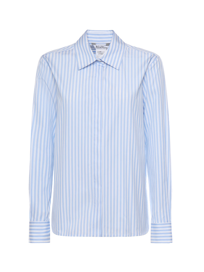 Max Mara Shirts Blue Cotton