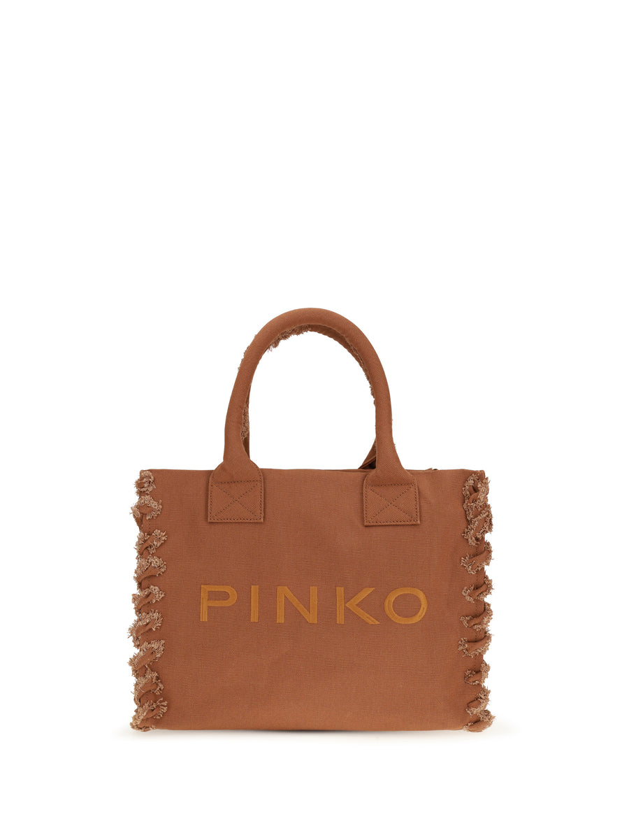 Pinko 100% Cotton tote bag in beige
