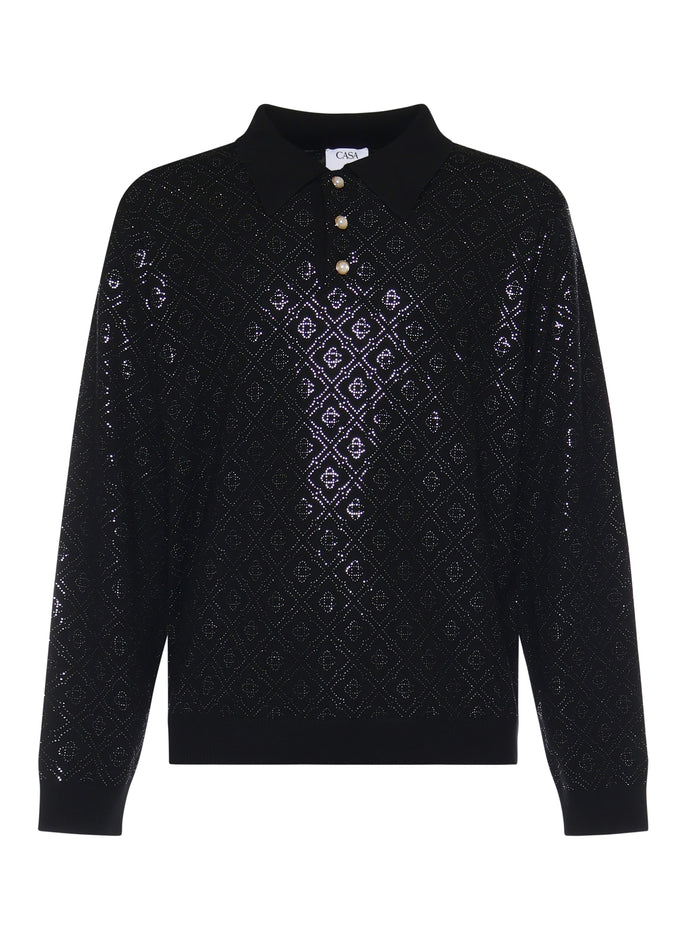 Casablanca T-Shirts And Polos Black Merino Wool