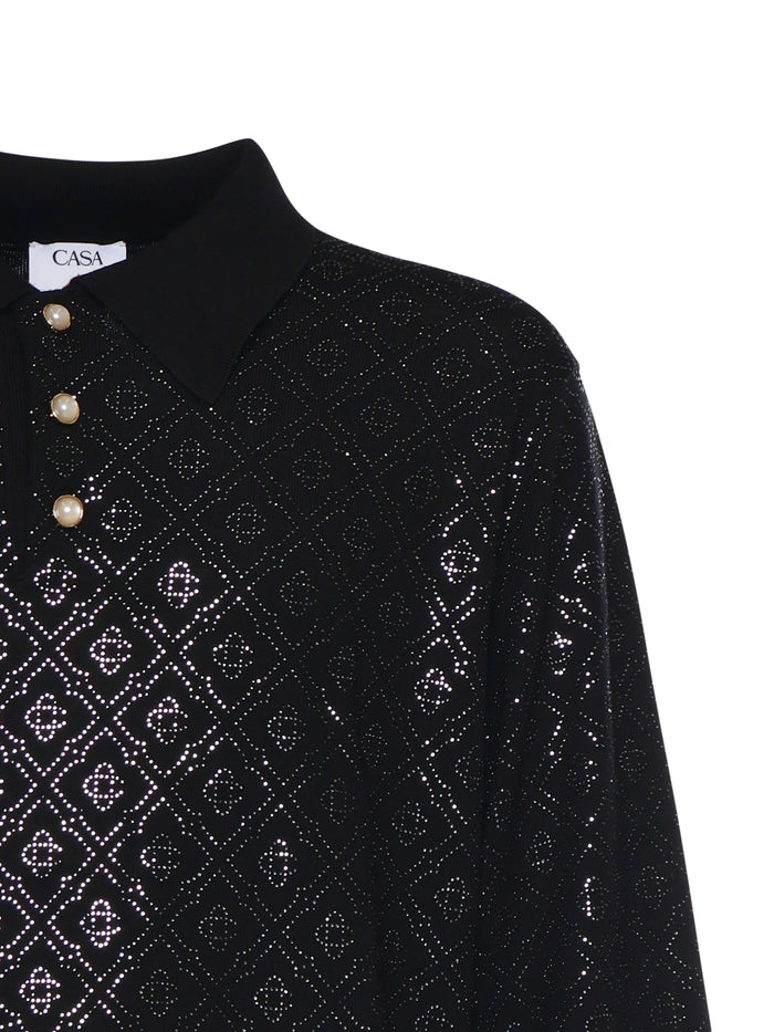 Casablanca T-Shirts And Polos Black Merino Wool