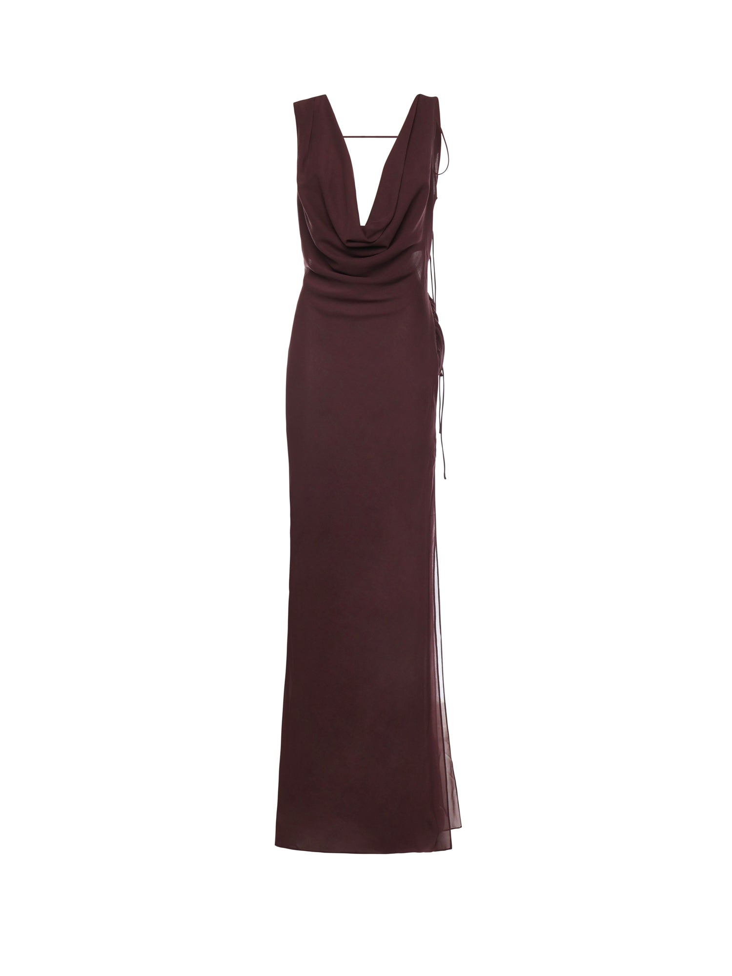 THE ANDAMANE Dresses Aubergine Silk