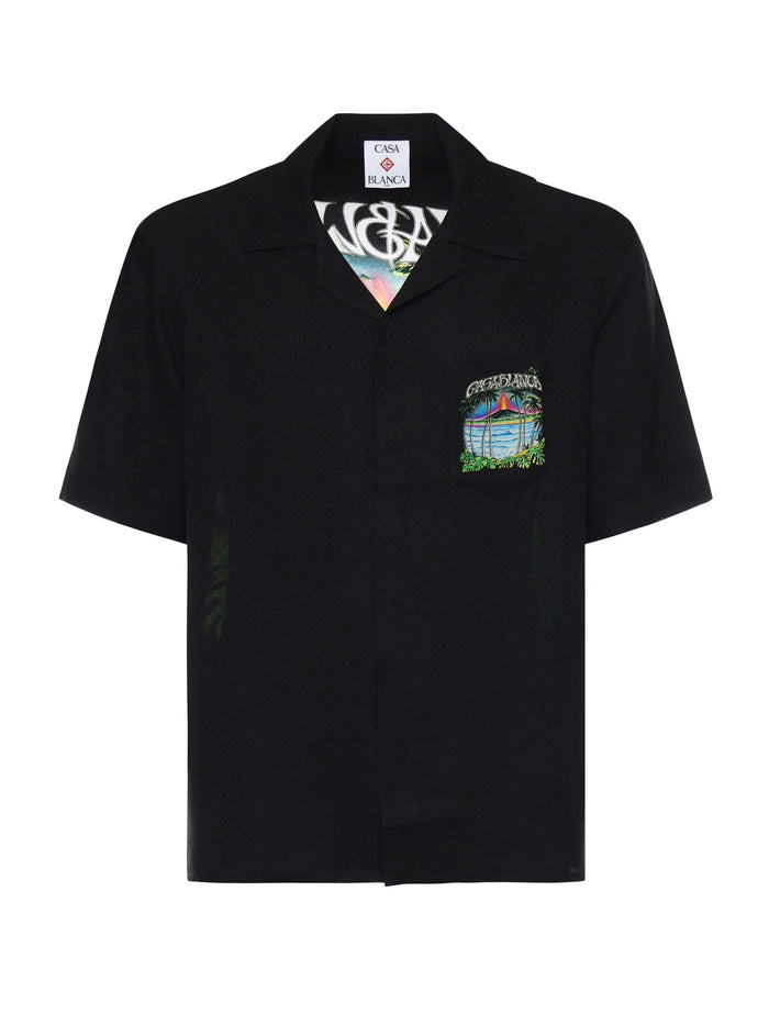 Casablanca Shirts Black Silk