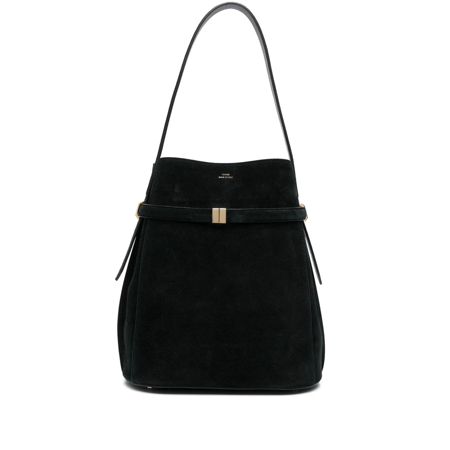 Suede Bucket Bag Black