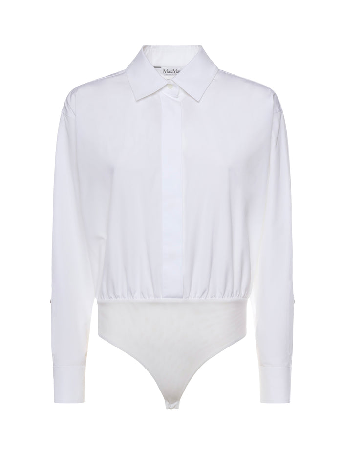 Max Mara Top Optical White Cotone