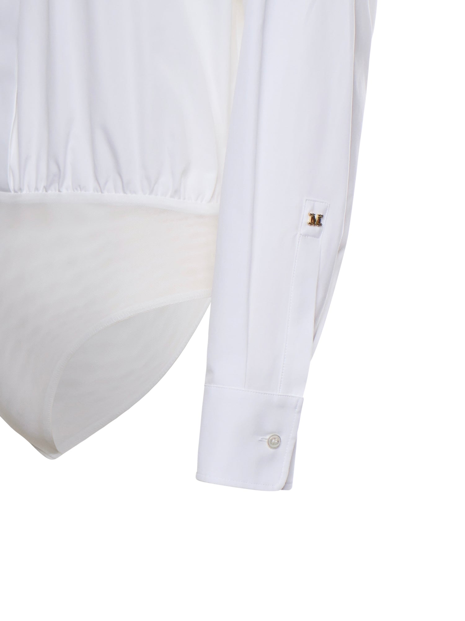 Max Mara Top Optical White Cotone