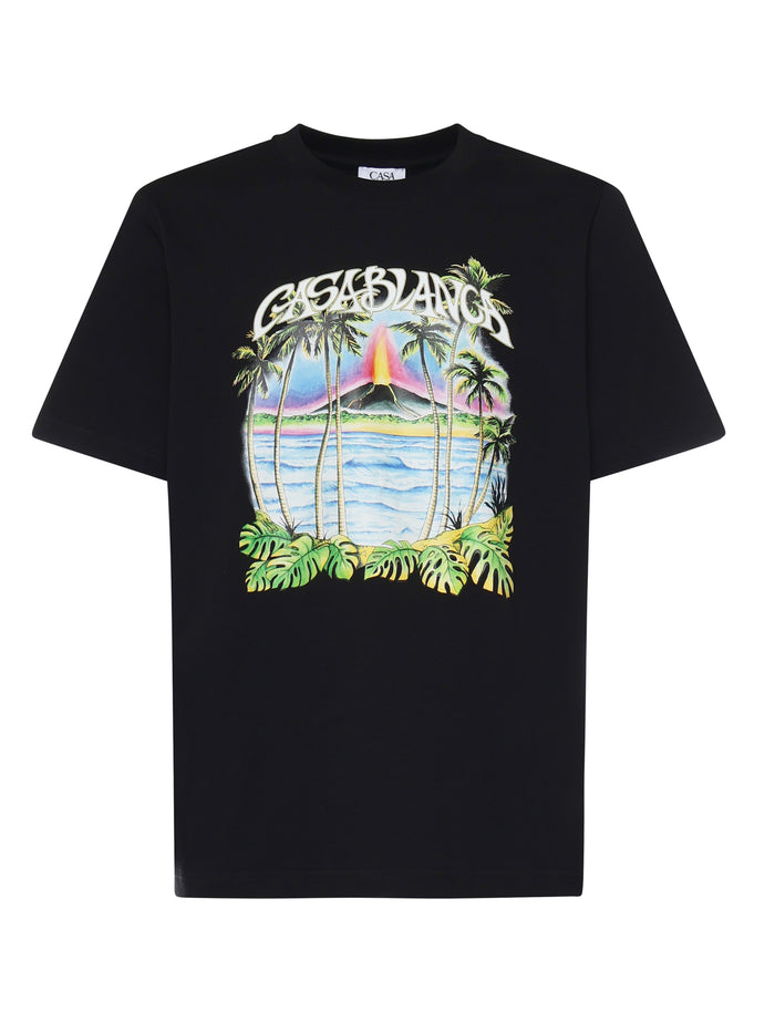 Casablanca T-shirts and Polos Black Organic Cotton