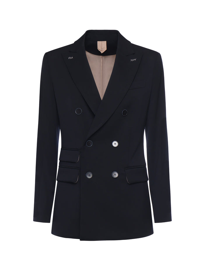 Max Mara Jackets Blue Virgin Wool