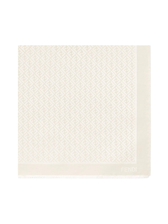 Fendi Scarfs Ivory Silk