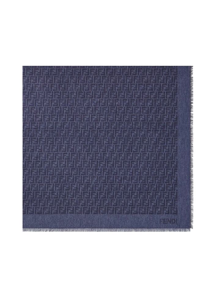 Fendi Scarfs Blue Cotton