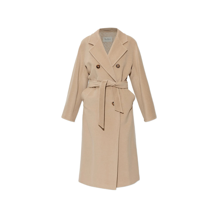 Madame Double-Breasted Wool & Cashmere Coat Neutrals Virgin Double Breasted Peacoats