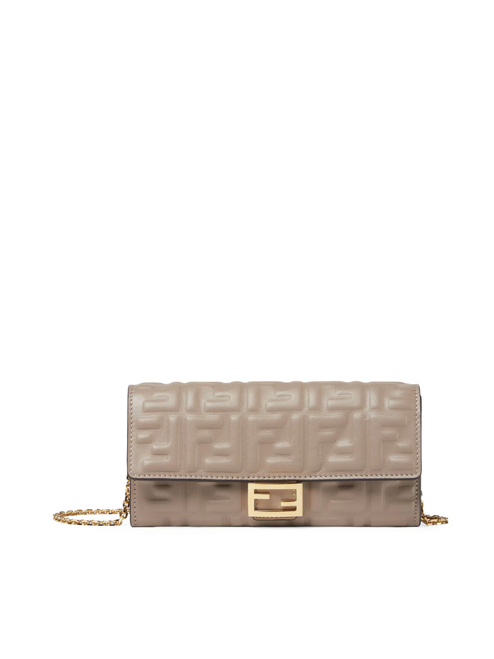 Fendi Wallets Grey Lambskin