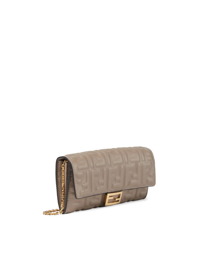 Fendi Wallets Grey Lambskin
