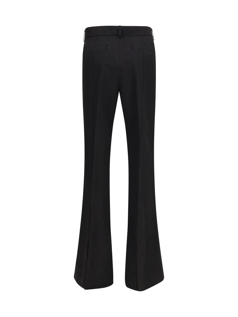 Panelled Pants Black Viscose Trousers